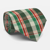 Kariertes, rotes Orange und grünes Tartan Krawatte (Gerollt)