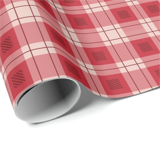 Kariertes rotes Packpapier (Rolleneckpunkt)