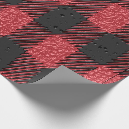 Kariertes rotes Papier Geschenkpapier (Ecke)