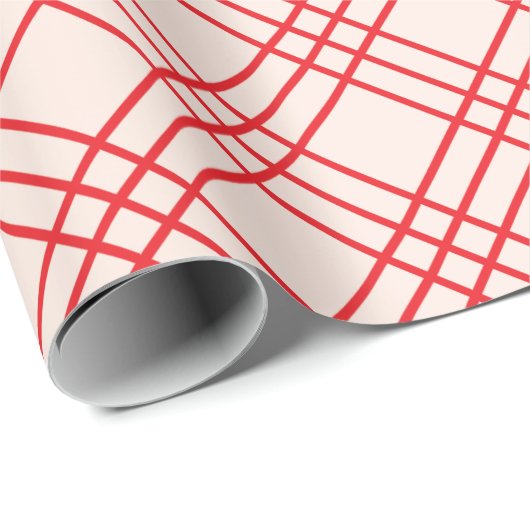 Kariertes rotes Schleifpapier Geschenkpapier (Rolleneckpunkt)