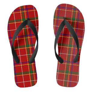 Kariertes Rotes Tartan Badesandalen