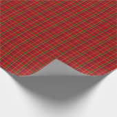 Kariertes Rotes Tartan Geschenkpapier (Ecke)