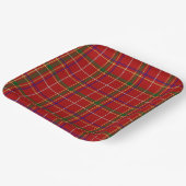 Kariertes Rotes Tartan Pappteller (Gewinkelt)