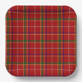 Kariertes Rotes Tartan Pappteller (Vorderseite)