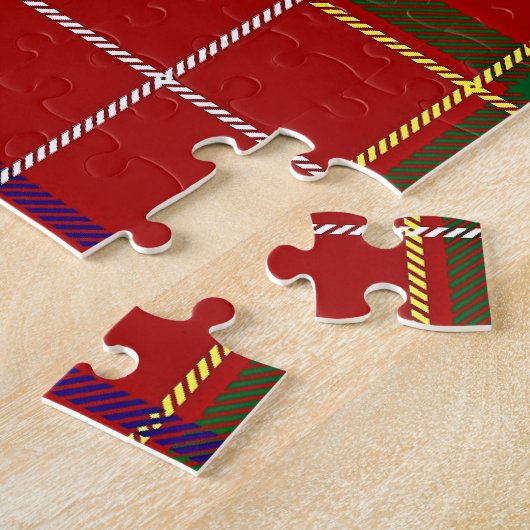 Kariertes Rotes Tartan Puzzle (Seite)