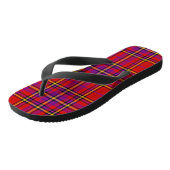Kariertes rotes Tartan Swahili Prüfmuster-54813 Badesandalen (Schrägansicht)