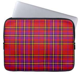 Kariertes rotes Tartan Swahili Prüfmuster-54813 Laptopschutzhülle
