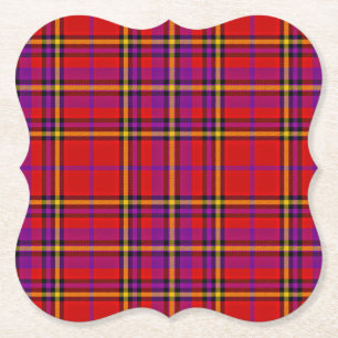 Kariertes rotes Tartan Swahili Prüfmuster-54813 Untersetzer