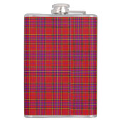 Kariertes rotes Tartan Swahili Prüfmuster Flachmann (Rückseite)