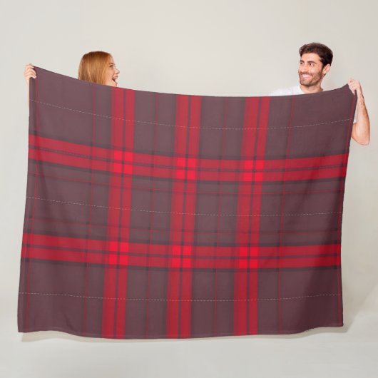 Kariertes rotes traditionelles Tartan Modern Colle Fleecedecke (Beispiel)