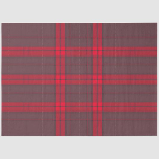 Kariertes rotes traditionelles Tartan Modern Colle Seidenpapier (Vorderseite)