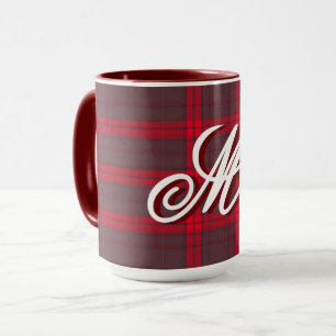 Kariertes rotes traditionelles Tartan Modern Colle Tasse