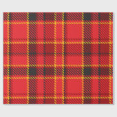 Kariertes, rotes und gelbes Muster Geschenkpapier (Flach)