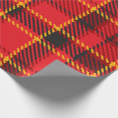 Kariertes, rotes und gelbes Muster Geschenkpapier (Ecke)