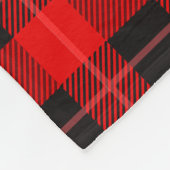 Kariertes rotes und schwarzes Buffalo-Muster Fleecedecke (Ecke)