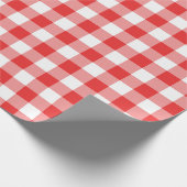 Kariertes Rotes und weiß Geschenkpapier (Ecke)