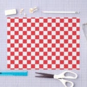 Kariertes Rotes und weiß Seidenpapier (Handwerk)