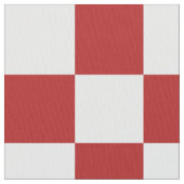 Kariertes rotes und weißes geometrisches Gewebe Stoff (Nahaufnahme)