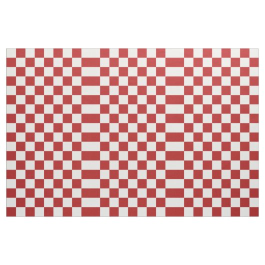Kariertes rotes und weißes geometrisches Gewebe Stoff (Yard (91,4 cm))