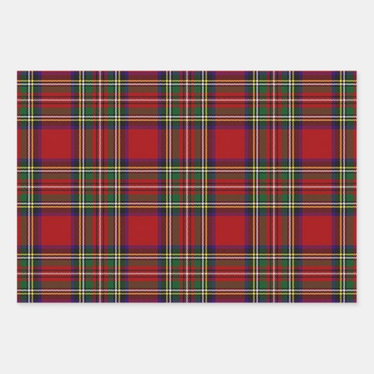 Kariertes rotes Verpackungspapier Geschenkpapier Set (Vorderseite 3)