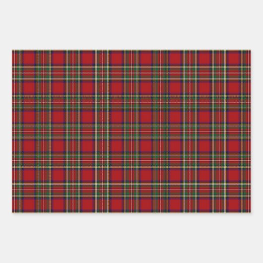 Kariertes rotes Verpackungspapier Geschenkpapier Set (Vorderseite 2)