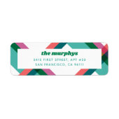 Kariertes Rückgabezeichen für leuchtende Farbblöck (Vorne)