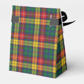 Kariertes rustikales grünes Tartan-Brautparty Geschenkschachtel (Rückseite)