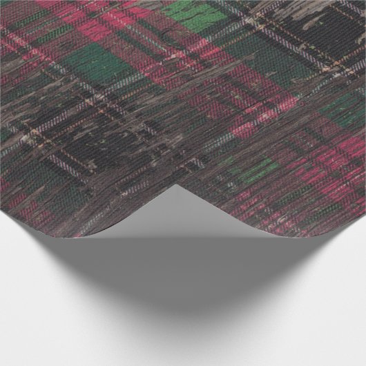 kariertes rustikales hölzernes geschenkpapier (Ecke)