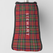 Kariertes Rustikales Rot und Green Stewart Tartan  Golf Headcover (Rotieren 90)