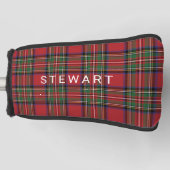 Kariertes Rustikales Rot und Green Stewart Tartan  Golf Headcover (Vorderseite)