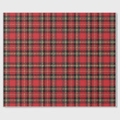 Kariertes rustikales, schwarz-gelbes Tartan-Muster Geschenkpapier (Flach)