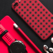 kariertes Schachbrett in Rot und Schwarz Case-Mate iPhone Hülle