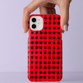 kariertes Schachbrett in Rot und Schwarz Case-Mate iPhone Hülle