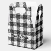 Kariertes Schachbrett mit Schwarz/Weiß-Grunge Box Geschenkschachtel (Geöffnet)