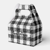 Kariertes Schachbrett mit Schwarz/Weiß-Grunge Box Geschenkschachtel (Vorderseite)
