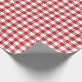 Kariertes Schleifpapier für dunkelrot und weißen K Geschenkpapier (Ecke)