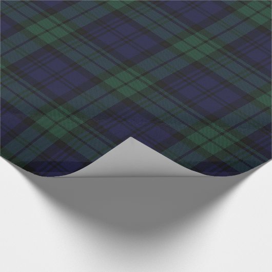 Kariertes Schleifpapier für Schwarze Uhr Geschenkpapier (Ecke)