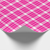 Kariertes Schleifpapier in Pink und Weiß Geschenkpapier (Ecke)