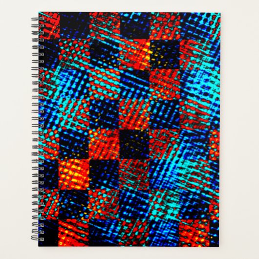 Kariertes, schmutziges oder farbiges Fake, blau un Planer (Vorderseite)