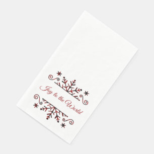 Kariertes Schneeglöckchen Serviette