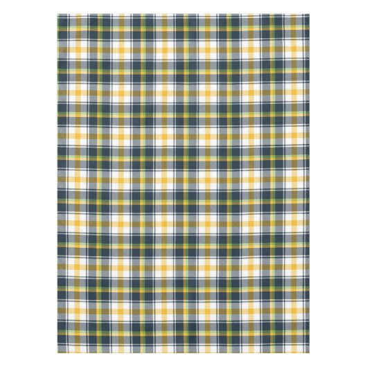Kariertes schottisches Muster aus blau und gelb Tischdecke (Vorderseite)
