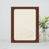 Kariertes Schreibpapier mit Weihnachtsrahmen (Stehend Vorderseite)