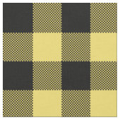 Kariertes Schwarz-Gelb-Buffalo-Muster | Lumberjack Stoff (Nahaufnahme)