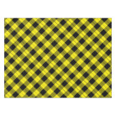 Kariertes, schwarz-gelbes Tablett Tischdecke (Vorderseite (Horizontal))