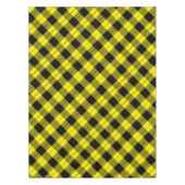 Kariertes, schwarz-gelbes Tablett Tischdecke (Vorderseite)