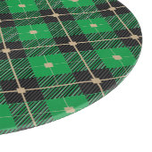 Kariertes Schwarz-Grün-Muster Schneidebrett (Ecke)