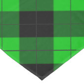 Kariertes Schwarz-Grün-Tablett Tischdecke (Schrägansicht)