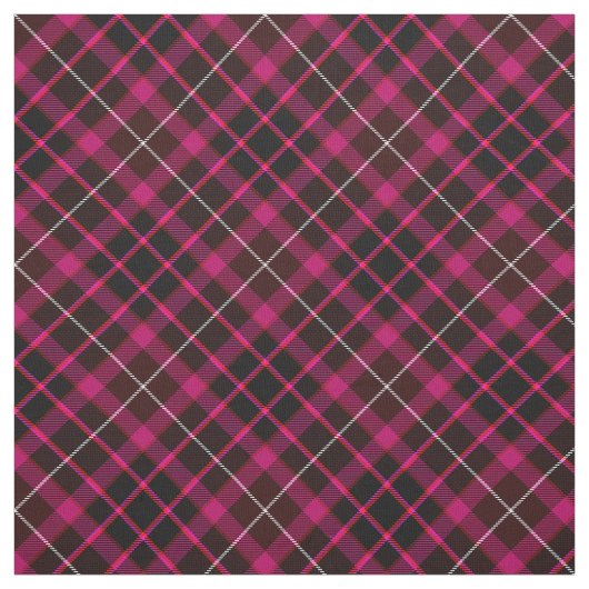 Kariertes, schwarz-rosa Muster Vintag Tartan Stoff (Muster)