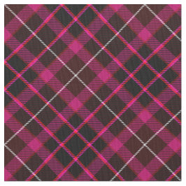 Kariertes, schwarz-rosa Muster Vintag Tartan Stoff