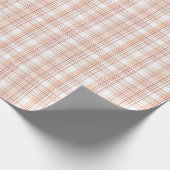 Kariertes Schwarz, rosa und tan geometrisch Geschenkpapier (Ecke)